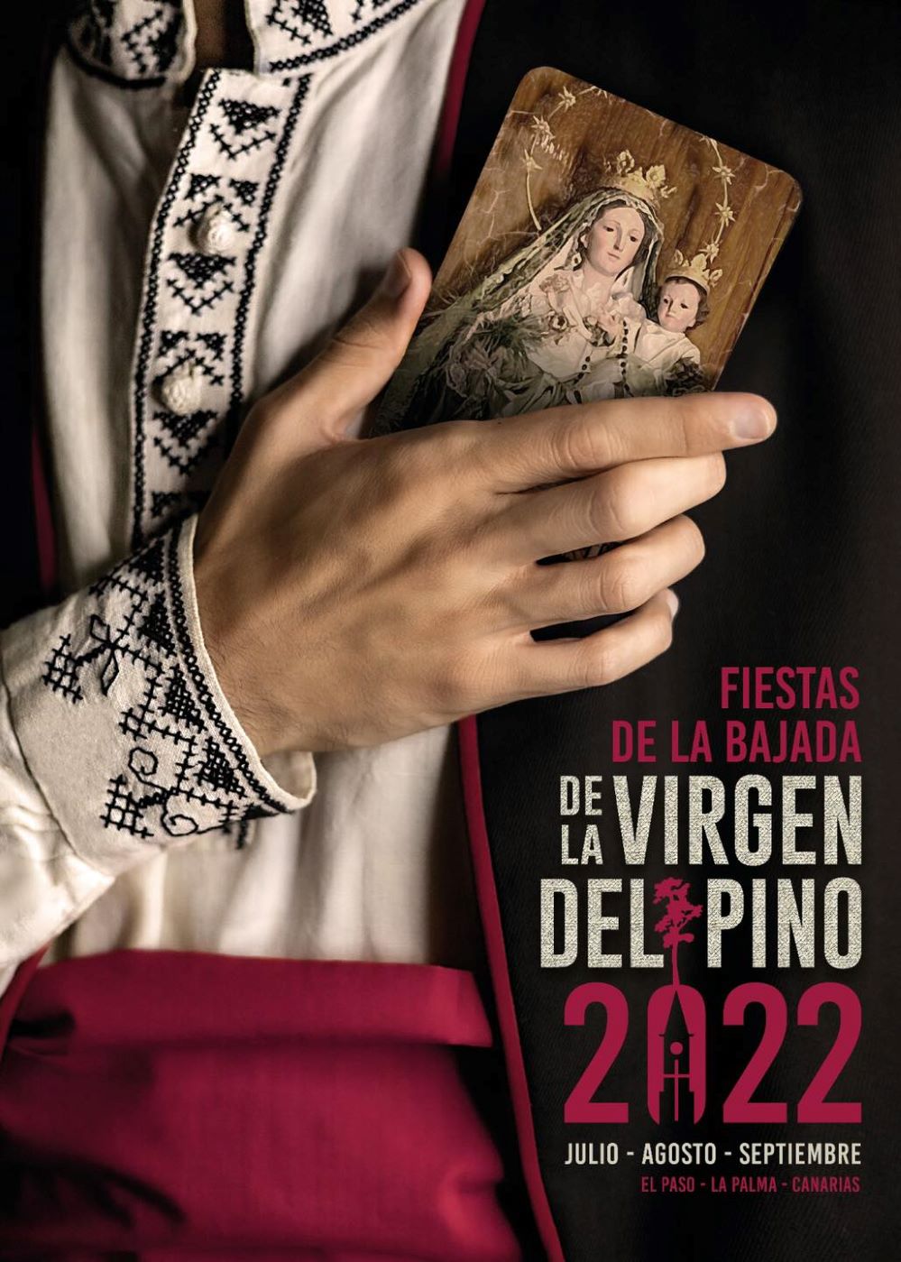The tradition of the Descent of the Virgin of El Pino features in its announcement poster
